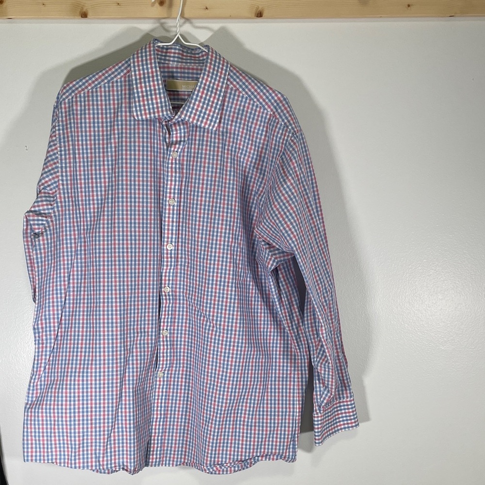 Michael Kors Red and Blue Plaid Shirt
